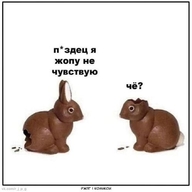 low_res безмозглый всрато жвотне жопа откусил откусили_голову пиздец пиздец_я_жопу_не_чувствую смехуёчки у_тебя_её_нет уши шоколад шоколадный_заяц што я_жопу_не_чувствую я_не_чувствую_жопу язык:русский // 500x500 // 19KB